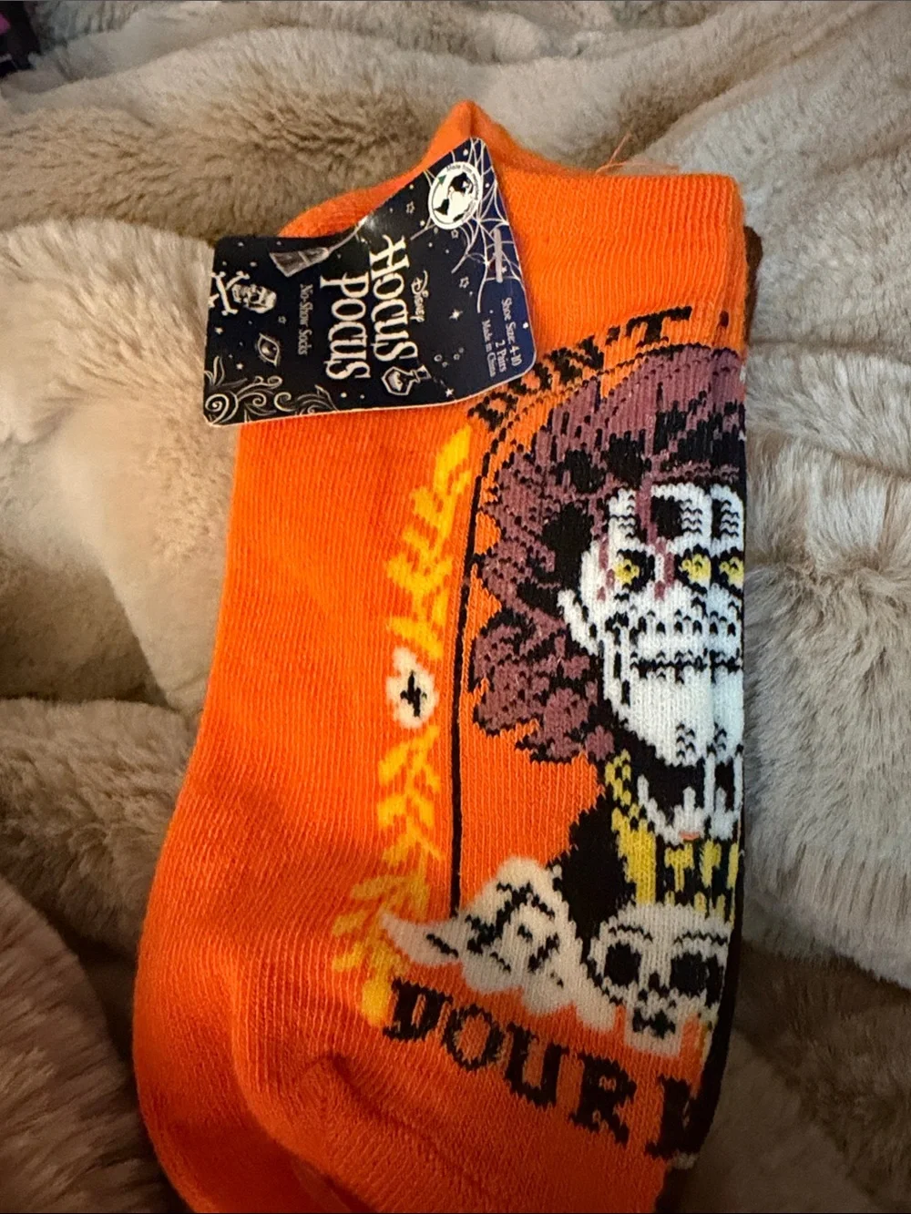 Halloween Disney Crew Sock Bundle - Orange, Black, Gray, White